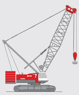 抚挖 QUY250 液压履带式起重机 