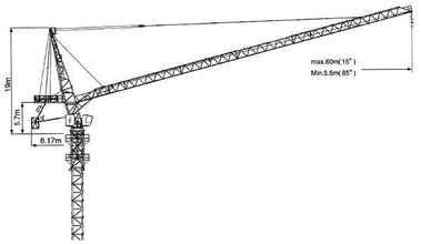 克瑞D260动臂系列塔式起重机高清图 - 外观