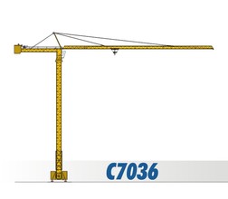 川建C7036水平臂塔式起重机高清图 - 外观