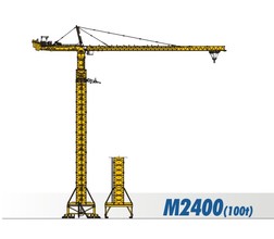 川建M2400(100t)水平臂塔式起重机高清图 - 外观