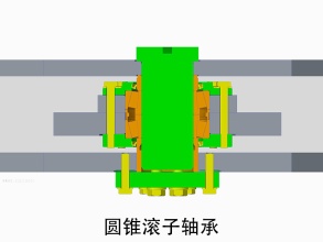 【重载车架】1.箱式重载车架；2.圆锥滚子轴承+关节轴承复合结构铰接。