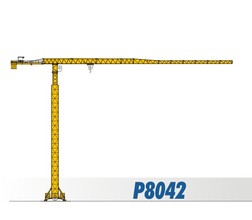 川建P8042平头式塔式起重机高清图 - 外观