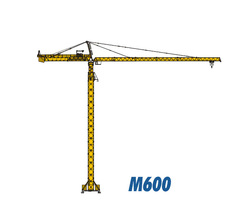 川建M600（20t）水平臂塔式起重机高清图 - 外观